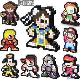 任天堂官方正版授权 马里奥周边 路易 索拉 洛克人像素灯夜灯礼物