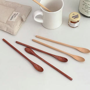 实木咖啡勺子家用创意咖啡搅拌勺可爱蜂蜜搅拌勺咖啡木勺