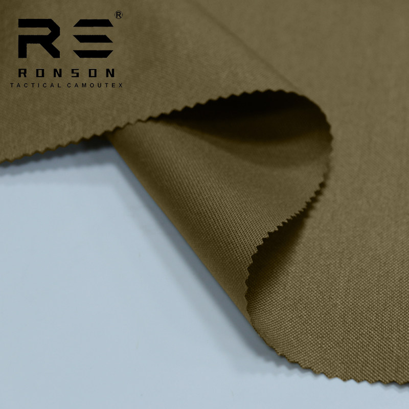 戎盛1000d涤纶空变丝狼棕色面料加厚高强防水pu战术背心装备布料