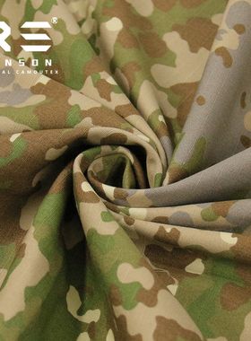 戎盛全地形德斑迷彩尼棉格子布料NC5050柔软舒适户外战术蛙服面料