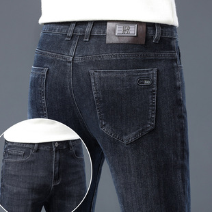 男商务弹力高腰深裆宽松商务直筒休闲长裤 牛仔裤 秋冬新款 2026男士
