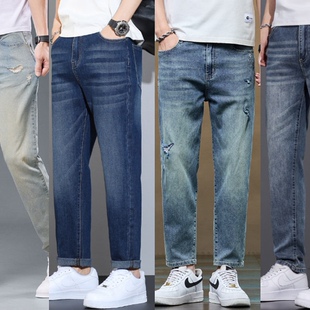 00后春夏薄款牛仔裤子男装弹力复古百搭修身显瘦韩版简约大众笔挺