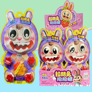 网红儿童创意小兔子造型眼珠猫爪嘴巴套餐软糖橡皮糖小孩零食批发