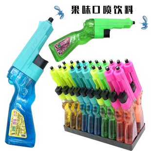 8090后儿时怀旧回忆水果可乐味喷雾糖手枪口喷饮料水枪儿童零食批