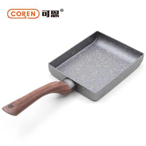 可恩COREN麦饭石系列玉子烧日式方形煎锅平底不粘锅厚蛋烧电磁炉 - 封面