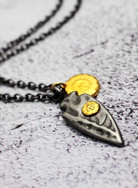 飞鹰小金饼潮人钛钢日韩穿搭吊坠