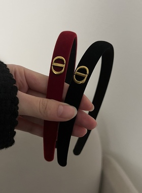 仙女高颅顶黑色红色海绵发箍女款百搭外出日常外戴头箍发卡头饰