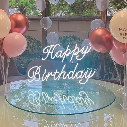 生日快乐led灯happybirthday发光字母灯牌派对布置装饰霓虹灯定制
