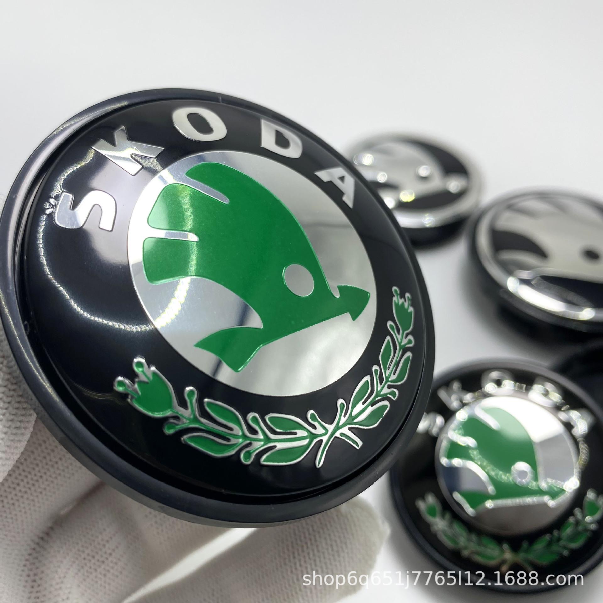 适用于斯柯达轮毂盖标明锐昕锐晶锐速派迈腾轮胎56mm65中心标志盖