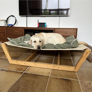 狗窝狗床宠物实木床架防水防尿四季通用可拆洗大型犬狗沙发狗床垫