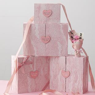 口红礼品盒520仪式 盒 感礼盒空盒香水精美礼物盒送女生化妆品包装