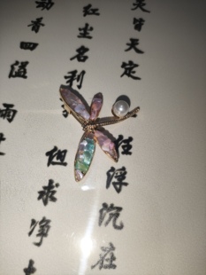 非遗螺钿发簪胸针高级设计感小众西装别针新款配饰装饰精致气质