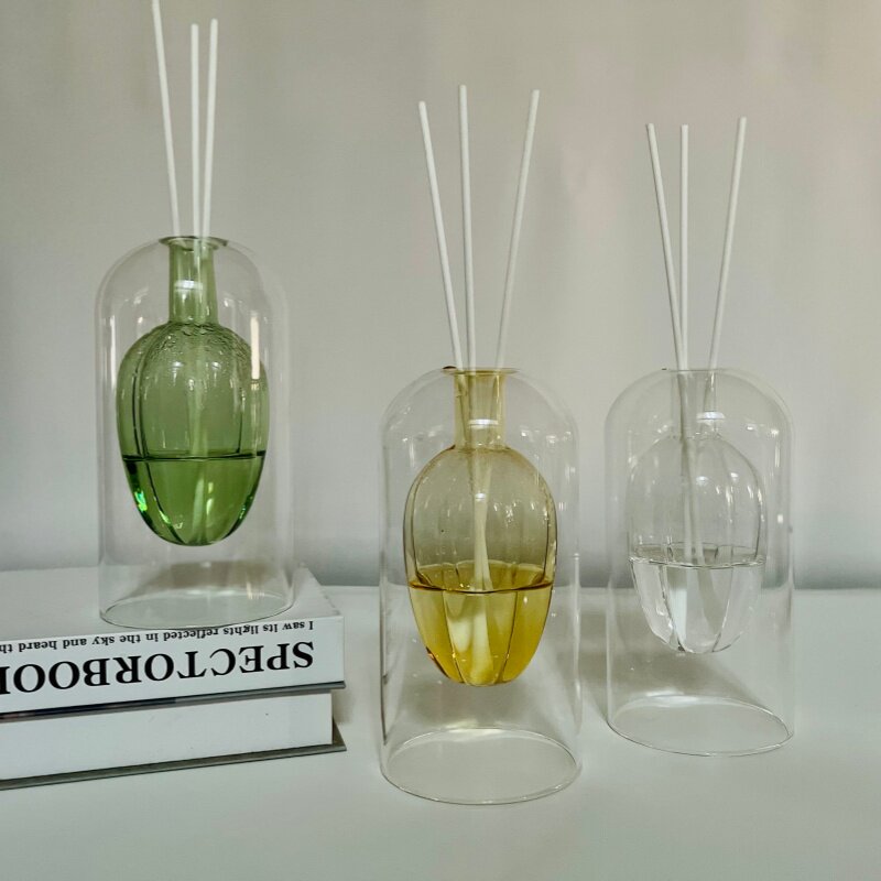 无火香薰瓶子精油简约风藤条高级香氛扩香器空瓶玻璃摆件家用室内