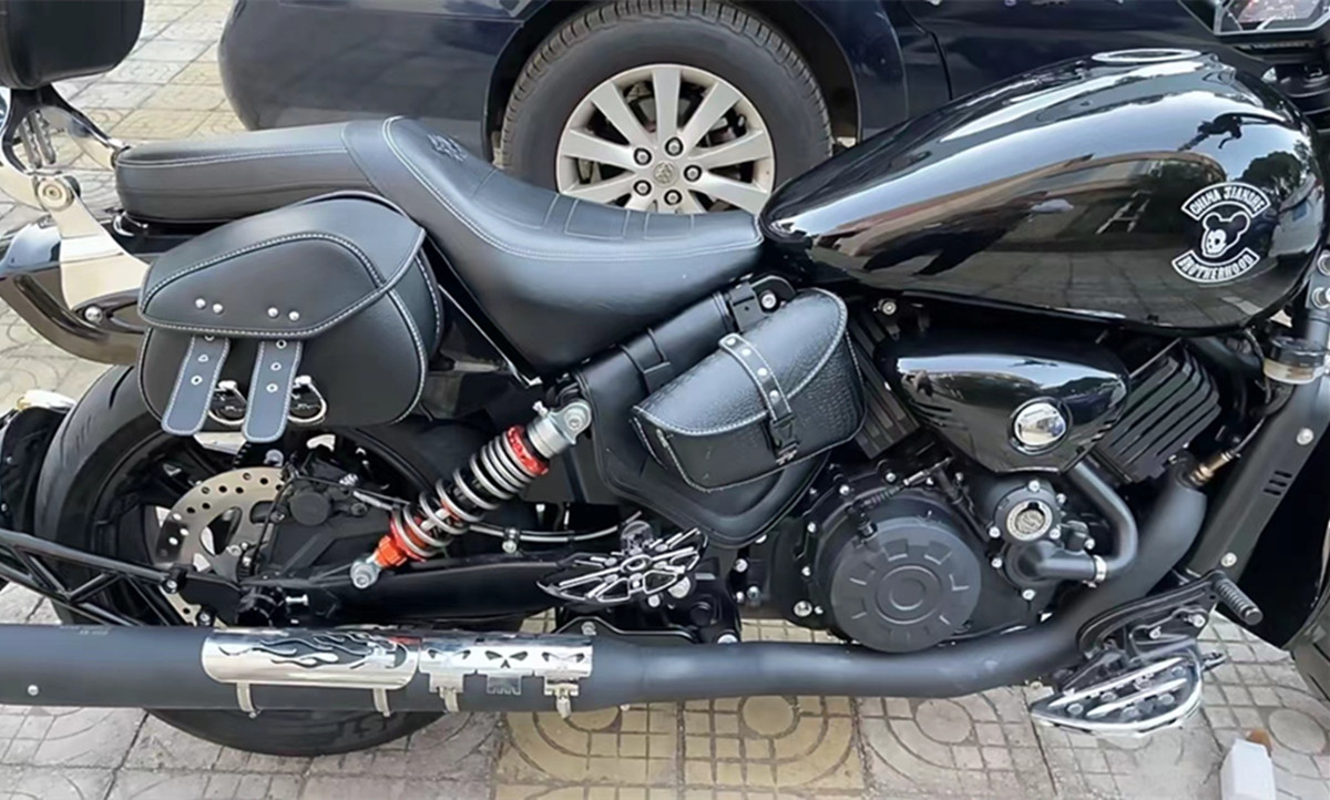 沙滩车 复古摩托车 哈雷改装可调阻尼油气混合载重型后减震避震器