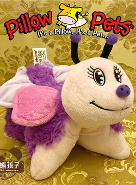 My Pillow Pets 蝴蝶玩偶抱枕靠枕靠垫毛绒玩具迷你暖手枕公仔