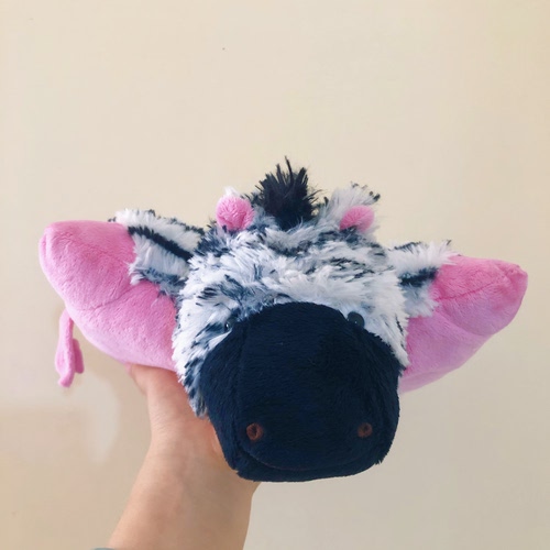 出口pillow pets斑马折叠抱枕午睡趴睡枕动物毛绒两用抱枕靠垫