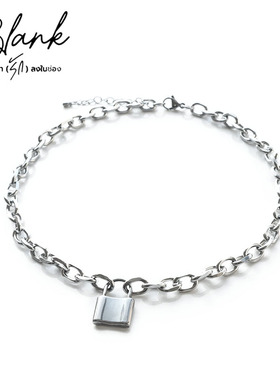 Faye同款锁头钛钢项链FayeYoko爱填满空白十字链不掉色时尚感链条