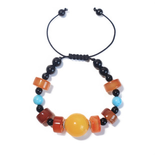 垂涎邱鼎杰同款手串花咏盛少游黄星邱鼎杰藏式蜜蜡串珠编织风手链