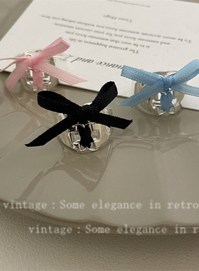 小众个性蝴蝶结戒指女高级感轻奢ins风甜美气质闺蜜食指戒指环潮