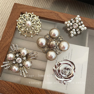 西洋宫廷复古风百搭气质胸针女罗马复兴文艺别针简约胸花服饰配饰