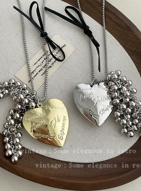 爱心葡萄串流苏长款韩国ins风个性女毛衣链卫衣链配饰