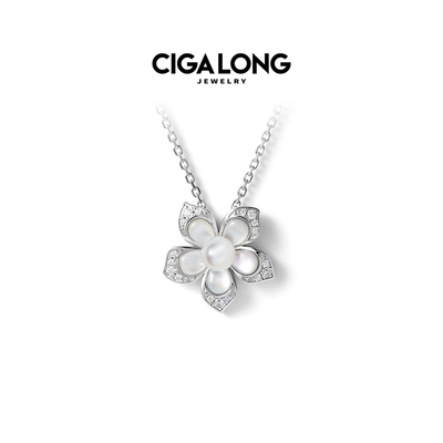 【灵感设计师陈昊宇】CIGALONG龙梓嘉风车茉莉珍珠项链新品珠宝