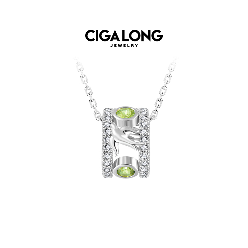 【飞燕信使徐滨】CIGALONG龙梓嘉林中燕橄榄石项链新中式珠宝