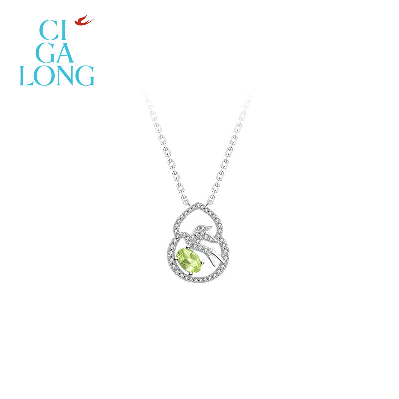 CIGALONG龙梓嘉天禄燕葫芦橄榄石项链耳钉戒指飞燕系列新中式珠宝