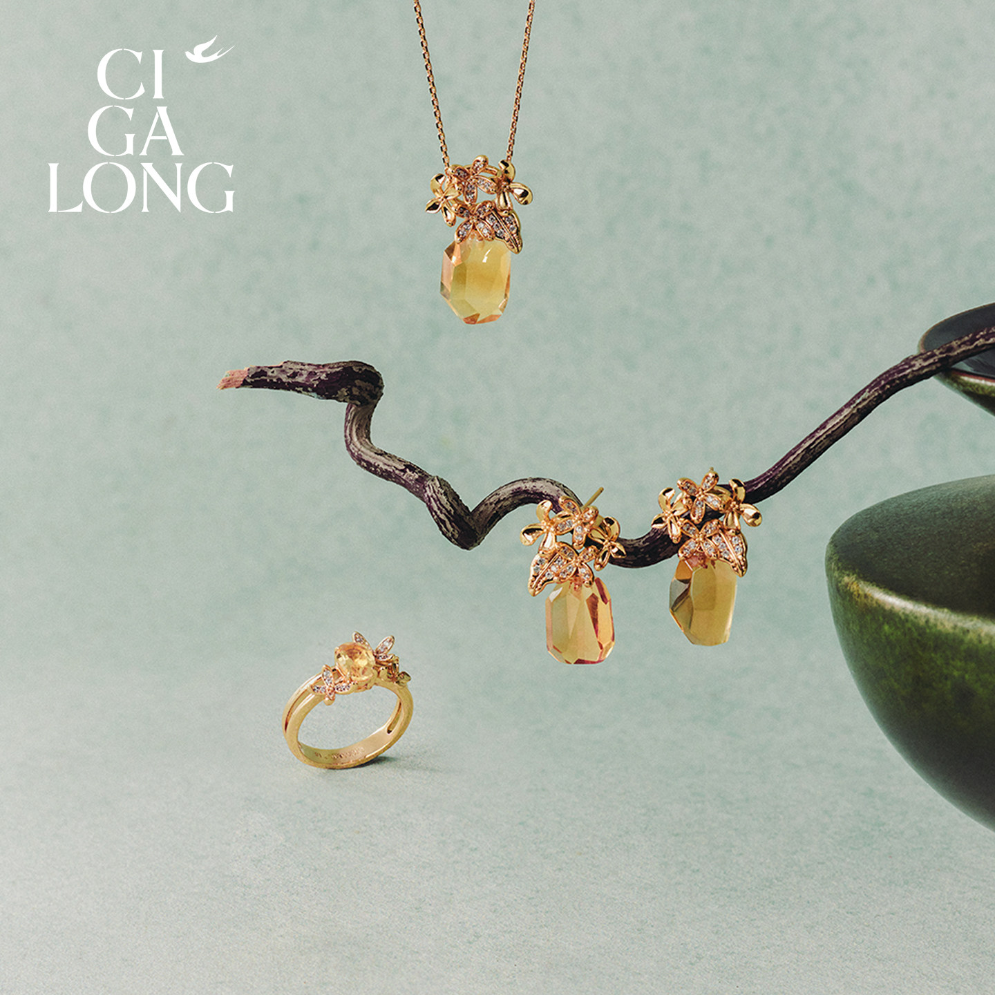 CIGALONG桂花流金项链