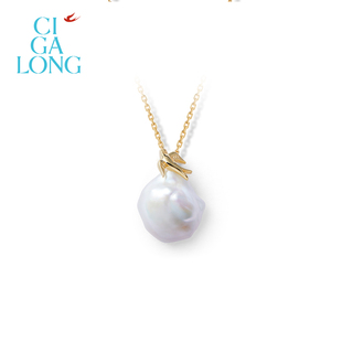 CIGALONG龙梓嘉燕衔珠珍珠项链耳钉新品 珠宝 系列新中式