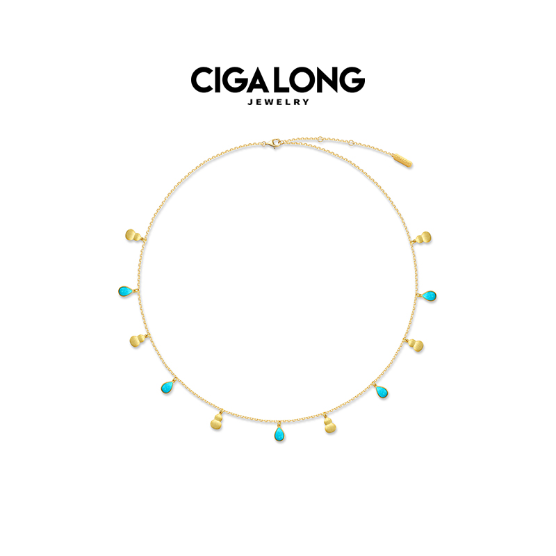 CIGALONG龙梓嘉福禄绿松石项链原创新品新中式珠宝