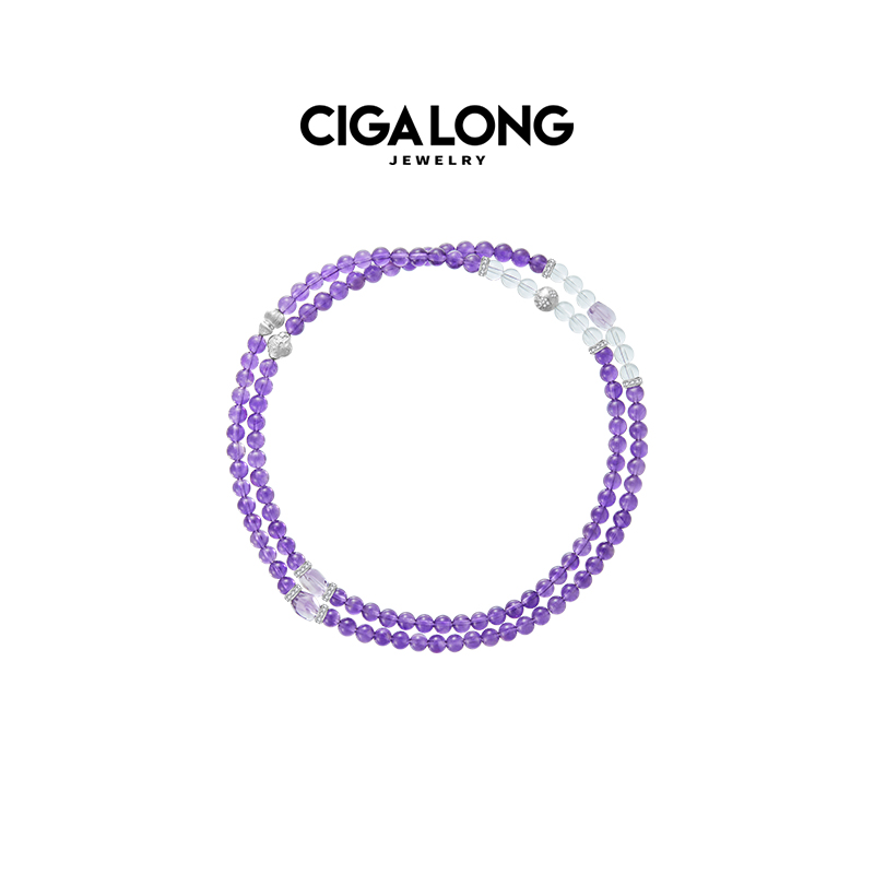 CIGALONG龙梓嘉乾坤葫芦白水晶紫水晶珠串梨满园新中式珠宝