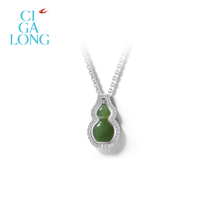 CIGALONG龙梓嘉葫芦宝瓶和田玉项链耳钉新品系列原创新中式珠宝