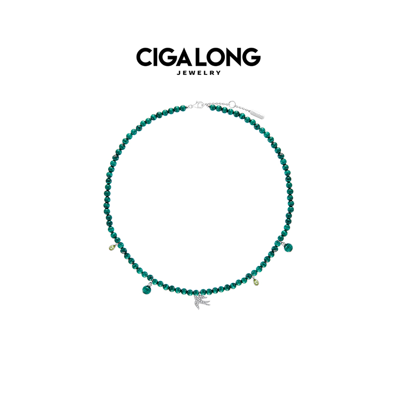 【飞燕信使徐滨】CIGALONG龙梓嘉福燕孔雀石项链新中式珠宝