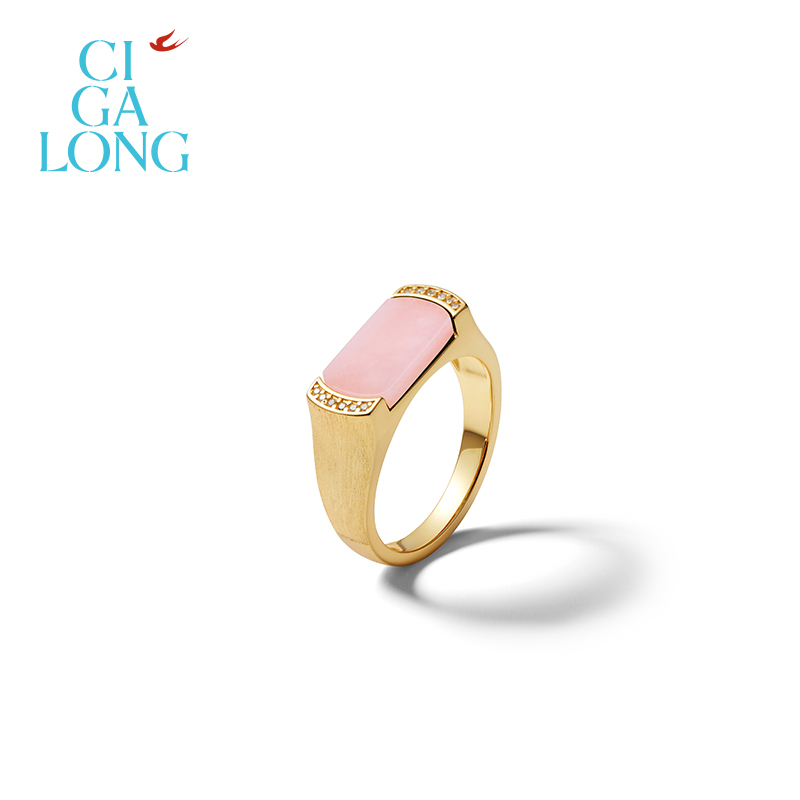 CIGALONG龙梓嘉平安无事粉澳宝项链耳钉戒指新品系列新中式珠宝