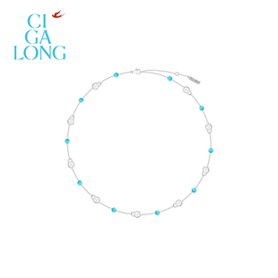 CIGALONG龙梓嘉宝光葫芦珍珠松石绿项链东方悠然新中式 珠宝