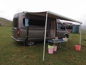 杭州厂家专业直销大通房车侧边帐篷户外电动铝合金伸缩遮阳雨棚