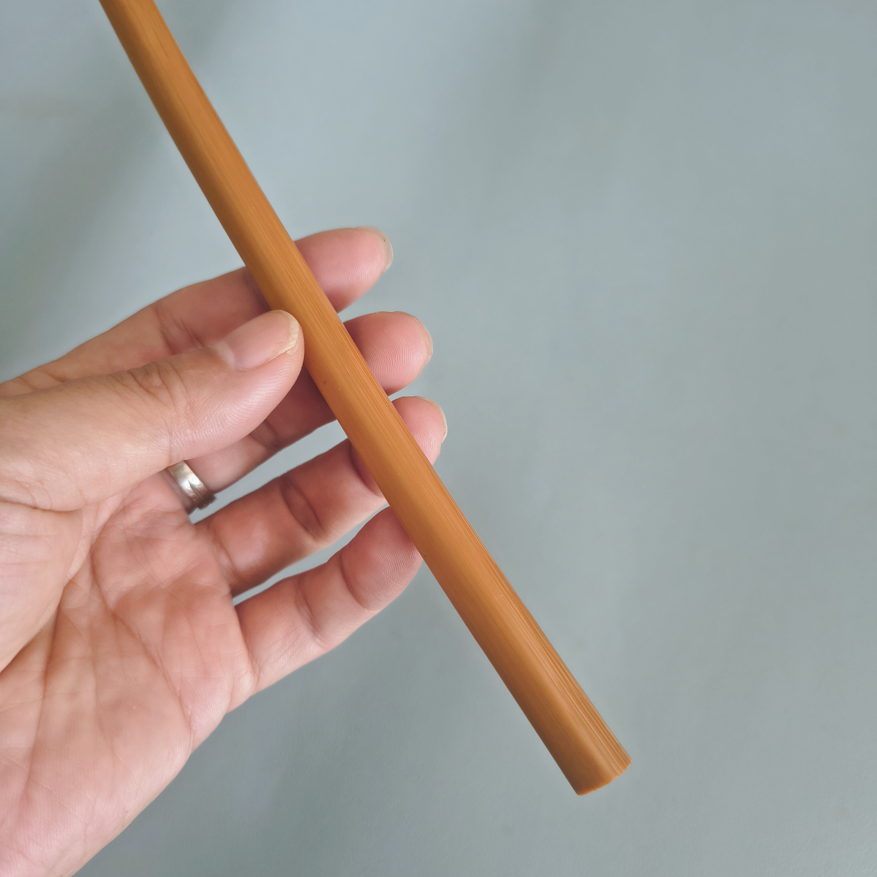 多年老竹枝变红手把件把玩竹制品竹编/竹雕