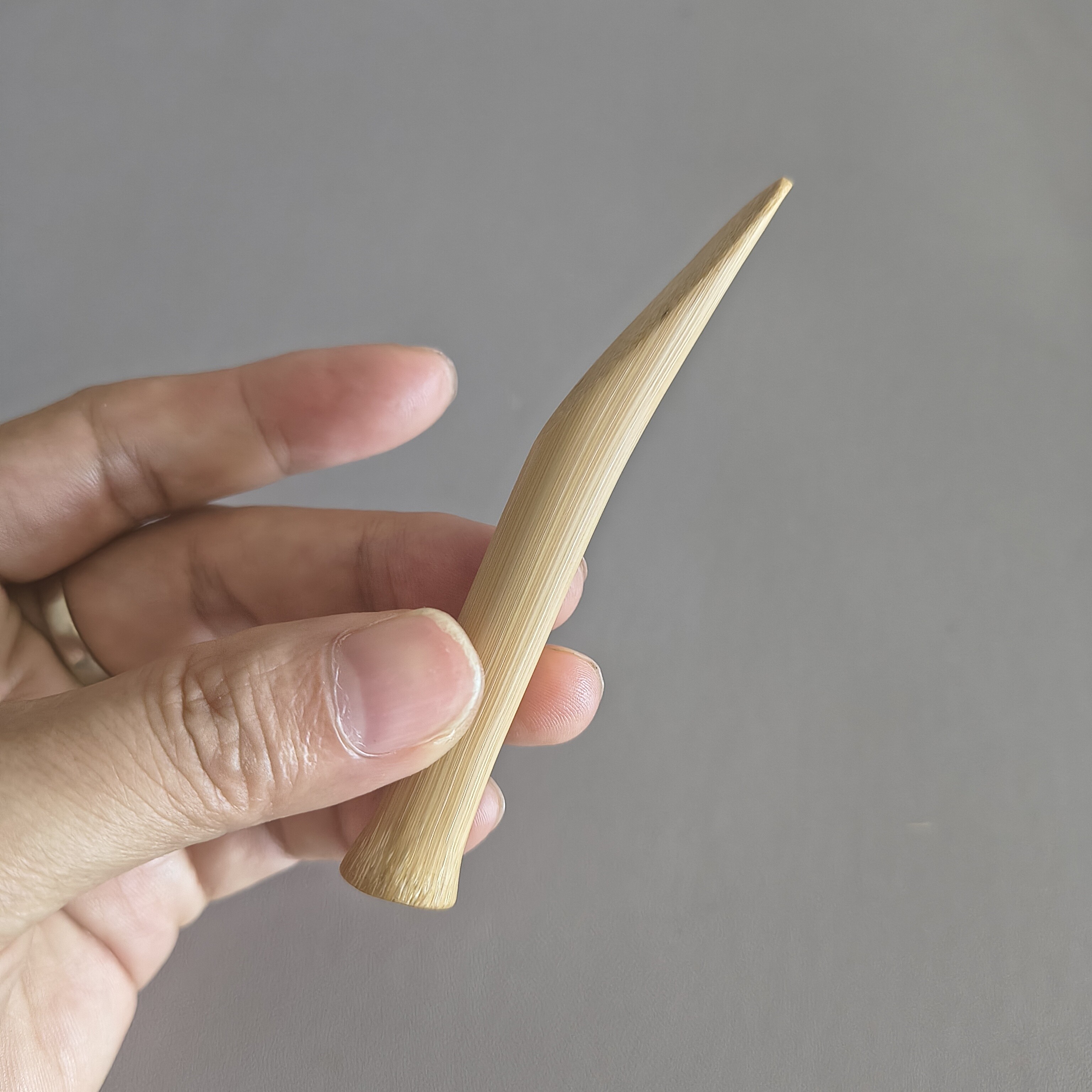 纯手工制作天然实心竹枝烟斗竹压棒刮烟刀打磨抛光竹制品把玩玉化
