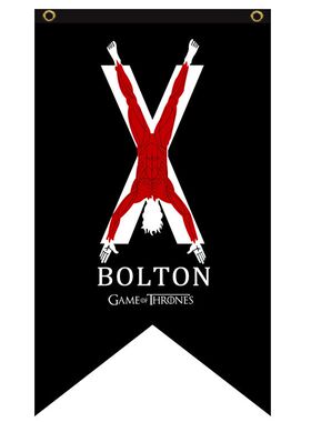 权力的游戏Game of Thrones 旗帜75*125cm 装饰旗 波顿Bolton旗子