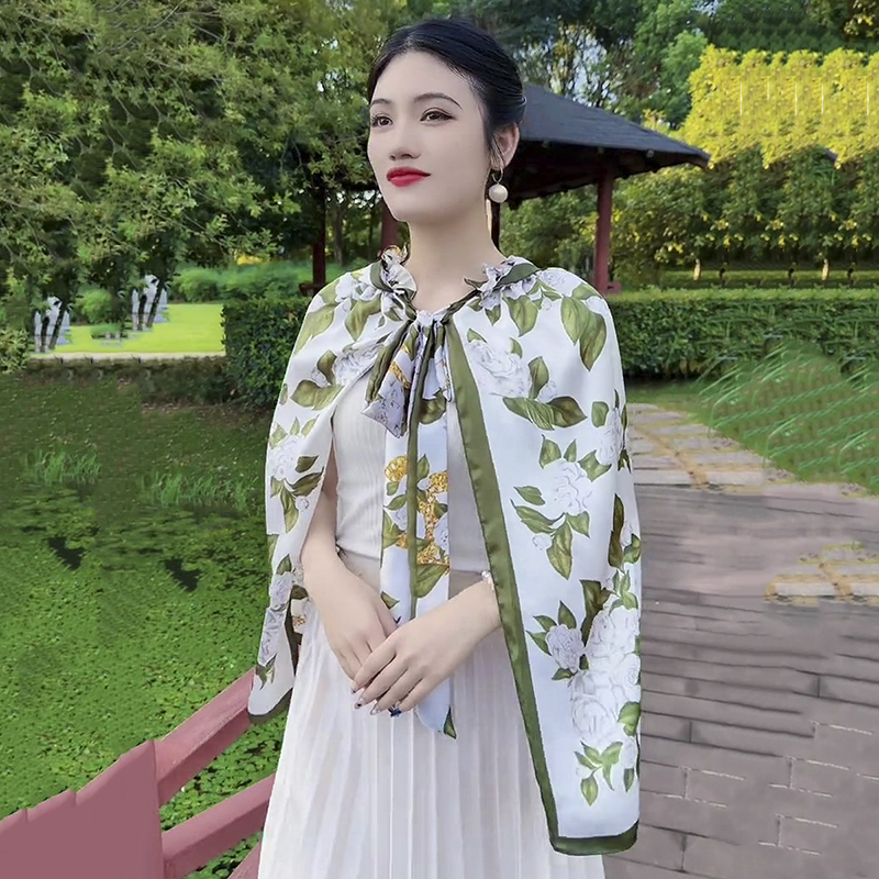 夏季一体防晒斗篷披肩网红爆款