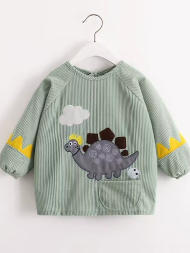 Детский водонепроницаемый нагрудник, фартук для еды, демисезонный лонгслив подходит для мужчин и женщин, анти-грязь, сзади на завязках