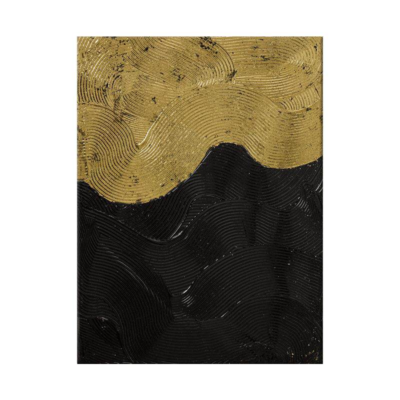 手工金箔画烫金肌理立体工艺画玄关竖版装饰画样板房商业空间挂画
