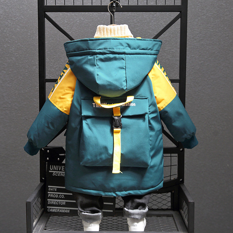男童装2020新款潮儿童棉衣羽绒棉服洋气加厚中长款外套冬装棉袄潮