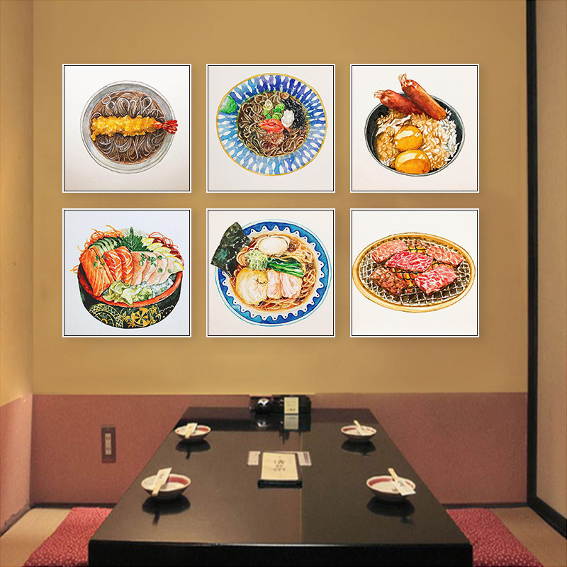 寿司店装饰画日式拉面馆餐厅挂画居酒屋和风日本美食三文鱼壁画,家居饰品,现代装饰画,淘宝优惠券,粉丝福利购,淘宝优惠卷