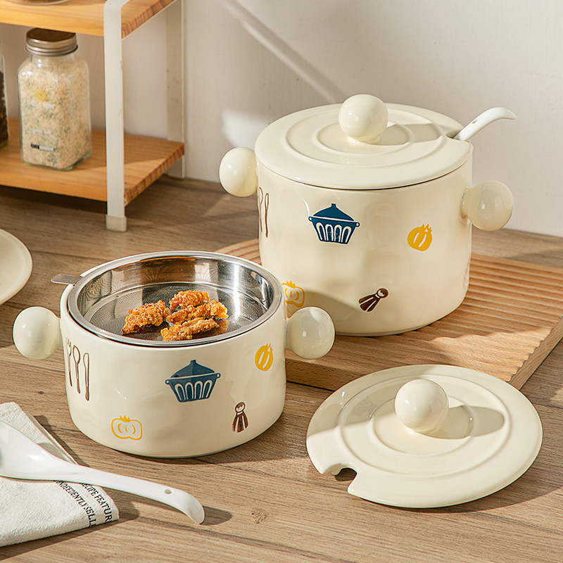 厨房专用猪油罐家用带盖耐高温食品级调料罐陶瓷罐子辣椒油专用罐,厨房/烹饪用具,猪油罐,淘宝优惠券,粉丝福利购,淘宝优惠卷