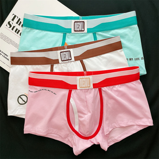 男士内裤男平角裤纯棉透气国潮卡通动漫青年中腰四角裤运动短裤头