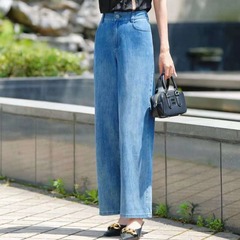 依衣阿家5100588新款宽松显瘦经典时尚百搭香蕉牛仔裤直筒阔腿裤