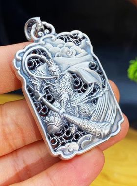 纯银悟空吊坠霸气齐天大圣孙悟空斗战胜佛猴哥男士挂件民族风