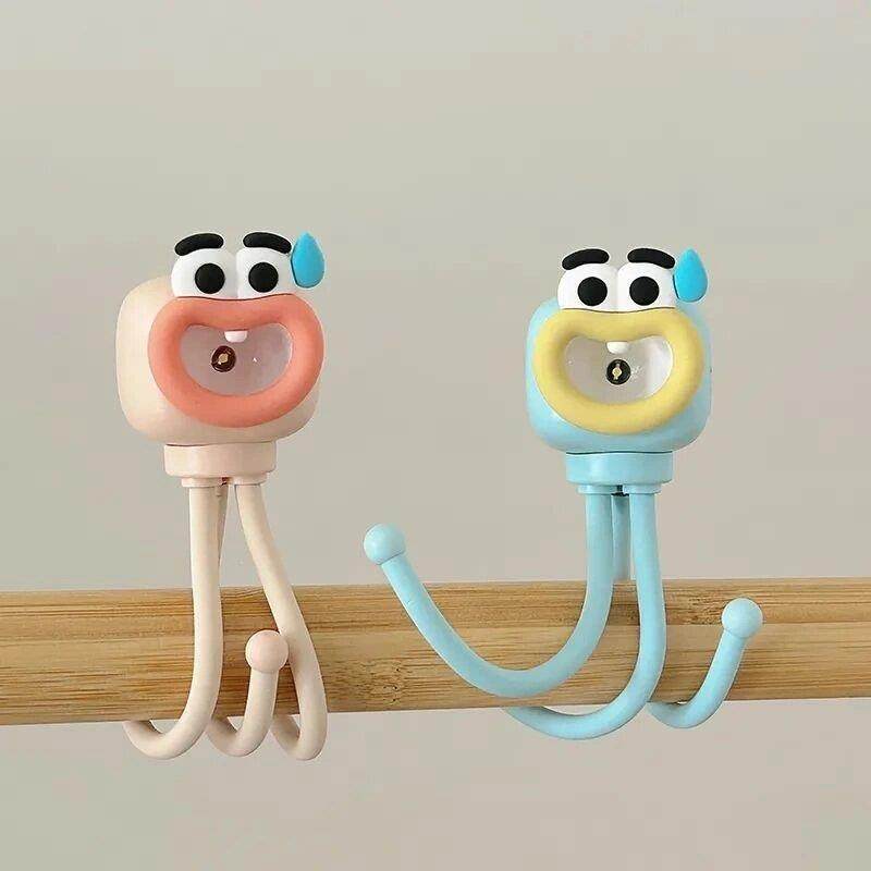 搞怪章鱼小夜灯创意手机架桌面摆件迷你睡眠灯护眼台灯百变造型